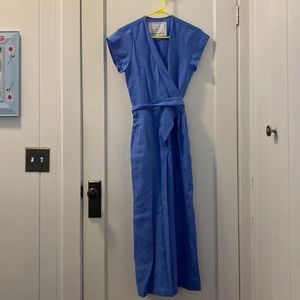 Linen jumpsuit, wide leg